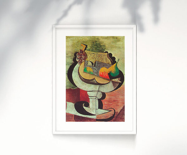 poster-picasso-paspartu-coupe-fruits-blanco