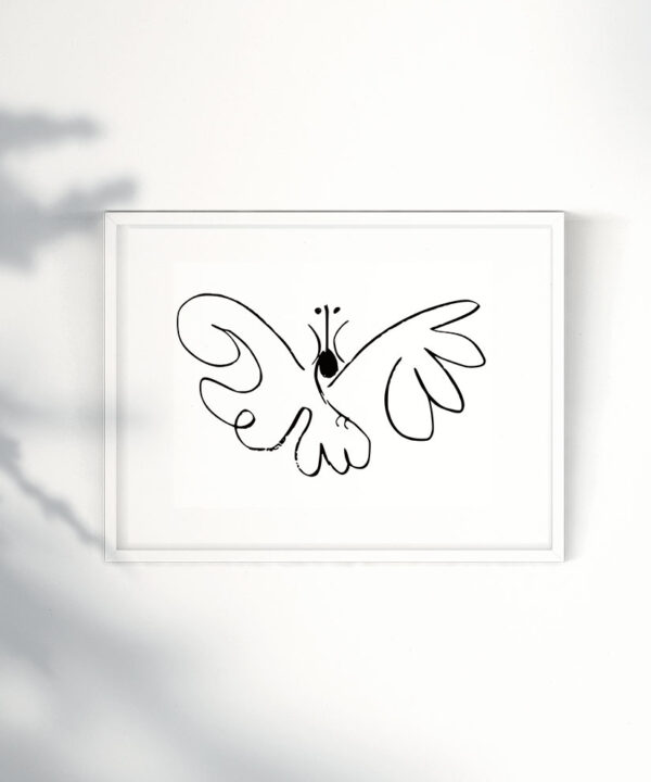 poster-picasso-paspartu-papillon-blanco