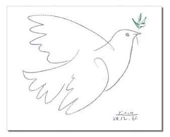 cuadro colombe bleue