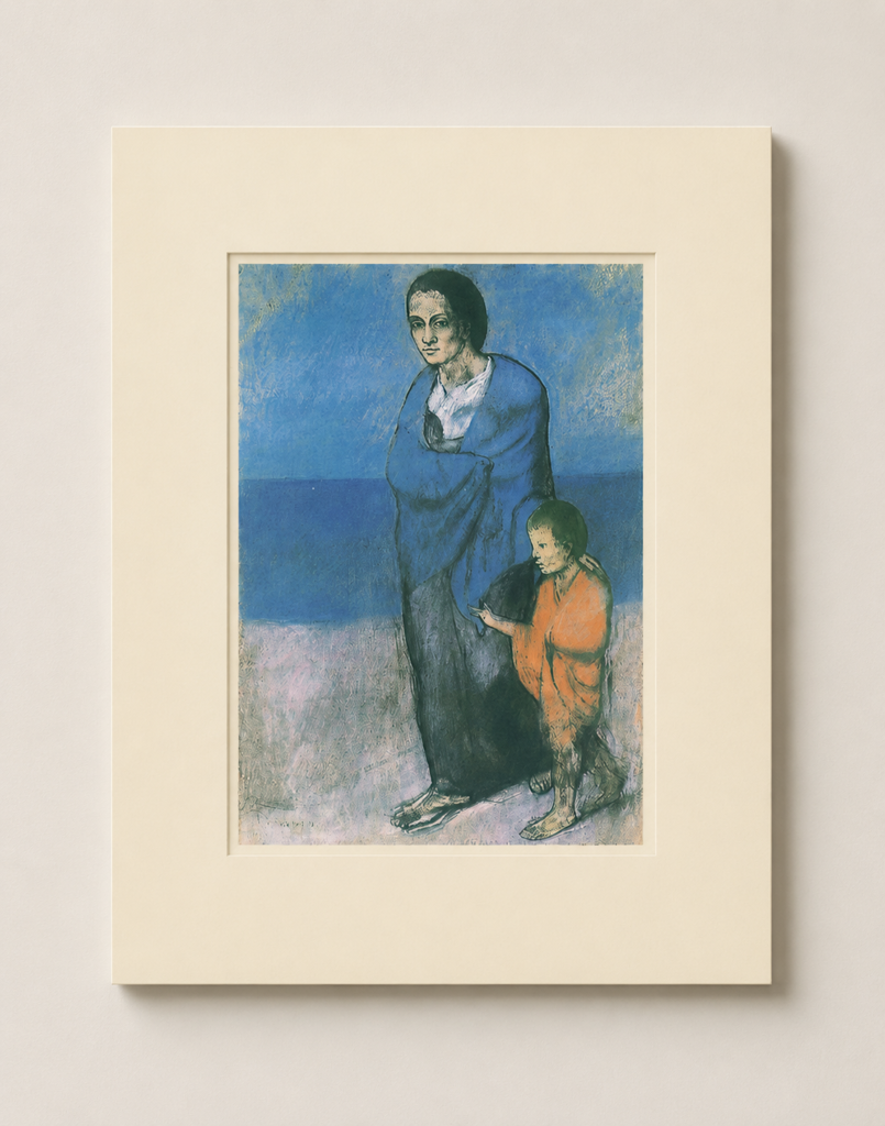 Fmme et Enfant Bord de Mer